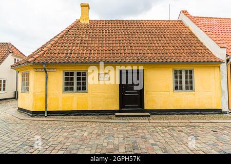 Hans Christian Andersen Geburtsort und Museum in Odense, Dänemark Stockfoto