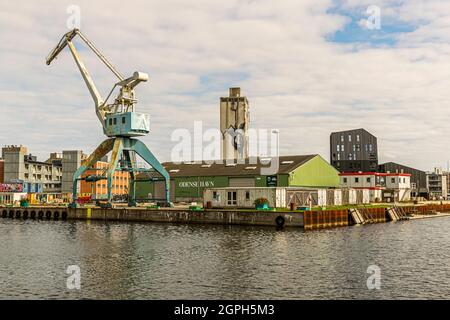 Hafen von Odense, Dänemark Stockfoto