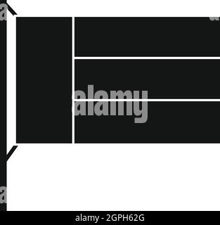 Flaggensymbol, einfachen Stil Stock Vektor