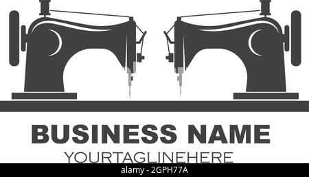 Nähmaschine Symbol Logo Vektor Stock Vektor