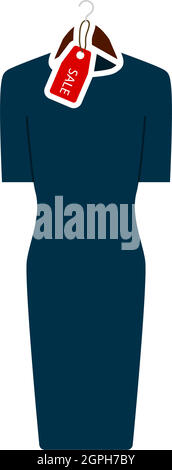 Kleid Am Kleiderbügel Mit Sale Tag-Symbol Stock Vektor