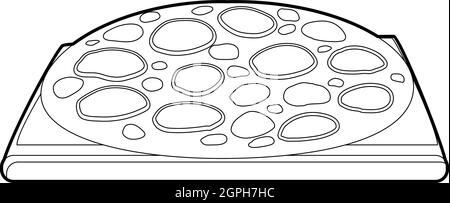 Pizza-Symbol, Umriss-Stil Stock Vektor