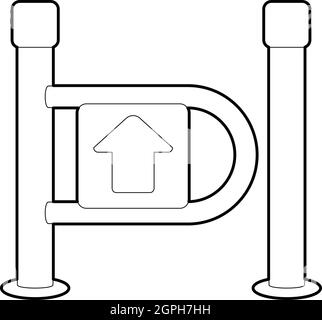 Skizzieren Sie Symbol "System" Fechten, Stil Stock Vektor