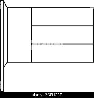 Vereinigte Arabische Emirate Flaggensymbol, Umriss-Stil Stock Vektor