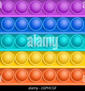 Farbenfrohes, sensorisches Fidget-Spielzeug in verschiedenen Formen Stock Vektor