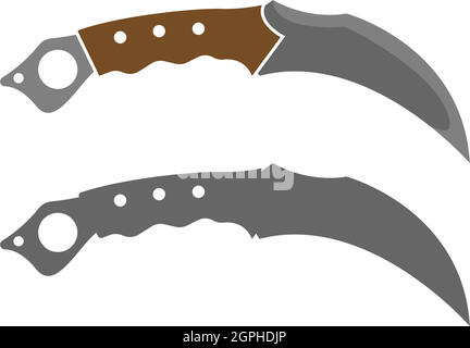 Vektorvorlage für das Design des Messersymbols Stock Vektor