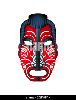 Maori-Maske 2 Stock Vektor