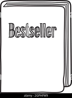 Bestseller-Buchsymbol Stock Vektor