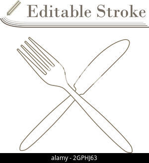 Symbol Für Gabel Und Messer Stock Vektor