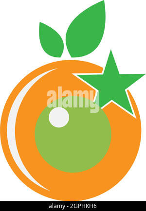 Logo des Kameraverschlusses orange Stock Vektor