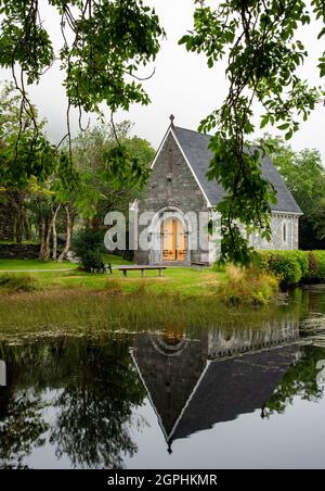 Katholische Kirche von Saint. Oratorium Von Finbarr. Gougane Barra Park West irland Stockfoto