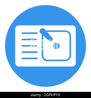 Küchenspüle mit weißem Glyphen-Symbol. Küchengerät Stock Vektor