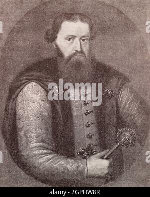 Russischer Bojar Artamon Matwejew. Ein Porträt des 17. Jahrhunderts. Stockfoto