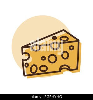 Vektorsymbol „Stück Käse“ Stock Vektor