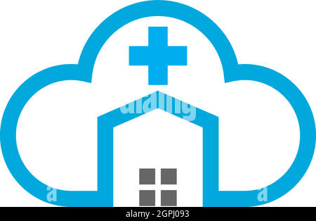 Logo-Symbol für das Konzept der Cloud Home Care Stock Vektor