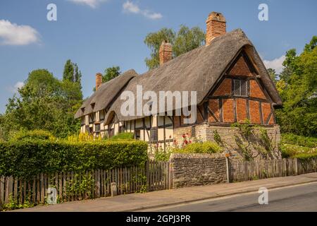 Anne Hathaway Cottage in Shottery, Stratford-upon-Avon, Warwickshire, war Anne die Frau von William Shakespeare Stockfoto