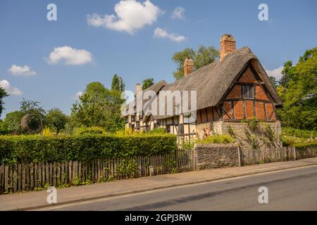 Anne Hathaway Cottage in Shottery, Stratford-upon-Avon, Warwickshire, war Anne die Frau von William Shakespeare Stockfoto