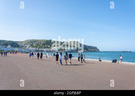 Beach Promenade, Llandudno, Conwy County Borough, Wales, Vereinigtes Königreich Stockfoto