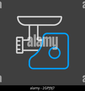 Vektorsymbol für elektrische Fleischwolf Stock Vektor