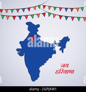 Haryana Day Indischer Staatshintergrund Stock Vektor