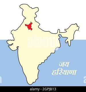 Haryana Day Indischer Staatshintergrund Stock Vektor