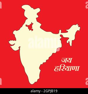 Haryana Day Indischer Staatshintergrund Stock Vektor