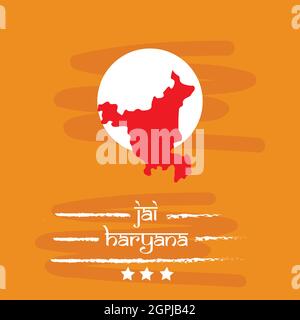 Haryana Day Indischer Staatshintergrund Stock Vektor