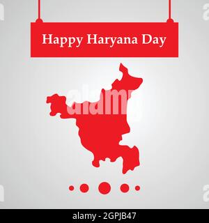 Haryana Day Indischer Staatshintergrund Stock Vektor