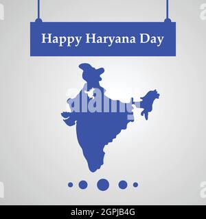 Haryana Day Indischer Staatshintergrund Stock Vektor