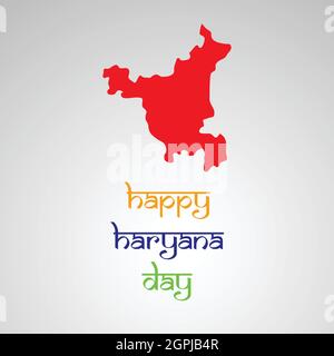 Haryana Day Indischer Staatshintergrund Stock Vektor