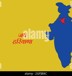 Haryana Day Indischer Staatshintergrund Stock Vektor