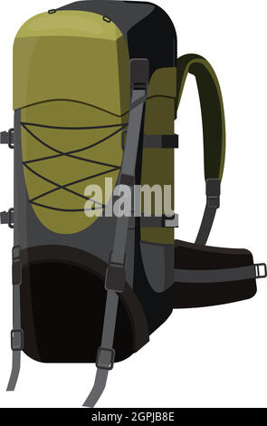 Rucksack für Reise-Icon, Cartoon-Stil Stock Vektor