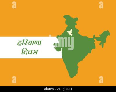 Haryana Day Indischer Staatshintergrund Stock Vektor
