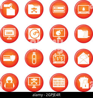 Vektor-Set für kriminelle Symbole Stock Vektor