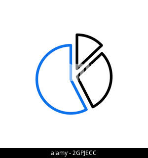 Symbolvektor für das Kreisdiagramm. Finanzzeichen Stock Vektor