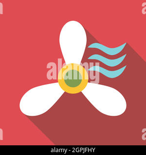 Propeller-Symbol, flachen Stil Stock Vektor