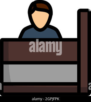 Bankkaufmann-Symbol Stock Vektor