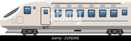 Moderne high-Speed-Bahn-Symbol, Cartoon-Stil Stock Vektor