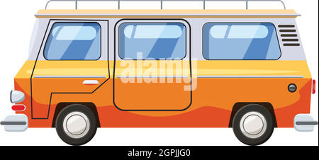 Mini-Bus-Symbol, Cartoon-Stil Stock Vektor
