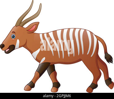 Vektor-Illustration von Cartoon Bongo Antilope Stock Vektor