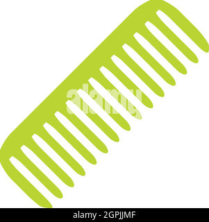 Grünen Kamm Symbol, flachen Stil Stock Vektor