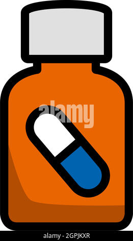Symbol „Tablettenflasche“ Stock Vektor
