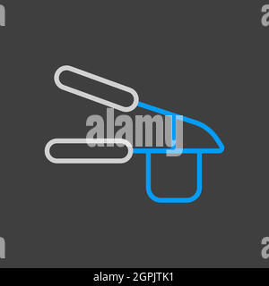 Vektorsymbol „Knoblauchpresse“. Küchengerät Stock Vektor