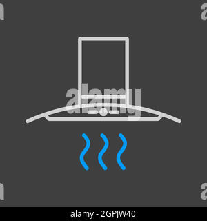 Vektorsymbol für Dunstabzugshaube. Küchengerät Stock Vektor