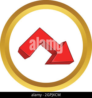 Gebrochene Pfeil Vektor icon Stock Vektor