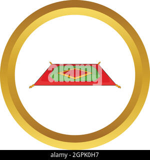 Traditionelle türkische Teppich Vektor icon Stock Vektor