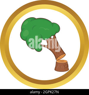 Gefällte Baum Vektor icon Stock Vektor