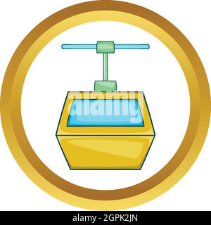 Skilift Gondelbahn Vektor icon Stock Vektor