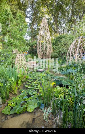 Best in Show Gold Medal Gewinner Guangzhou Garden auf der RHS Chelsea Flower Show, die im September 2021 im Royal Hospital Chelsea, London SW3, stattfand Stockfoto