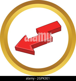 Gebrochene Pfeil Vektor icon Stock Vektor